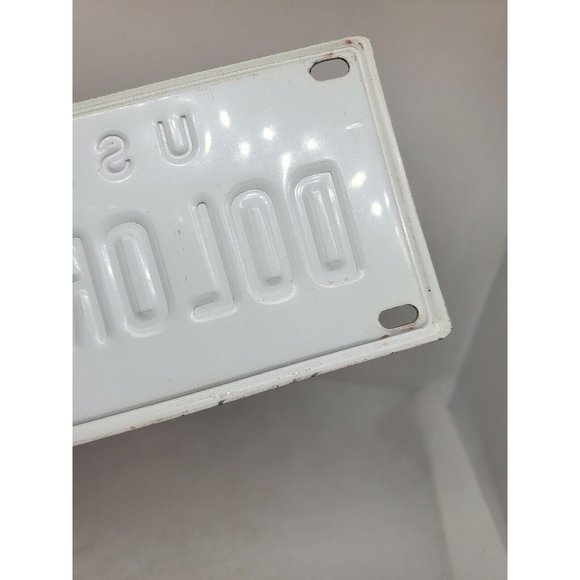 U.S.A Dolores Personalized White Red Collectible Mini License Bicycle Bike Plate - Picture 6 of 9